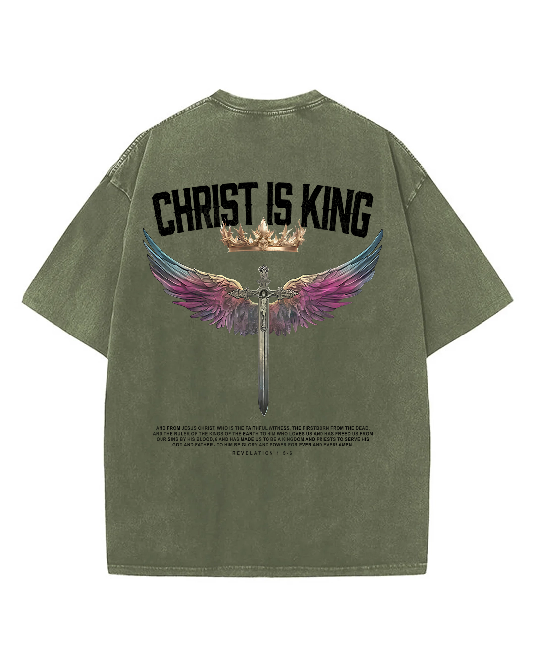 Christ is King - Oversized Washed T-Shirt