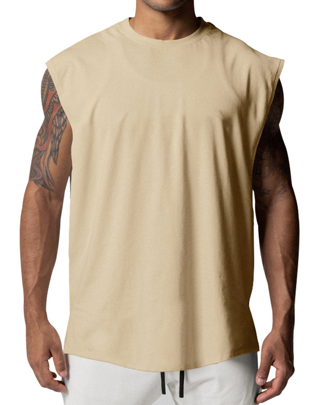 Men’s Sleeveless Cutoff T-Shirt